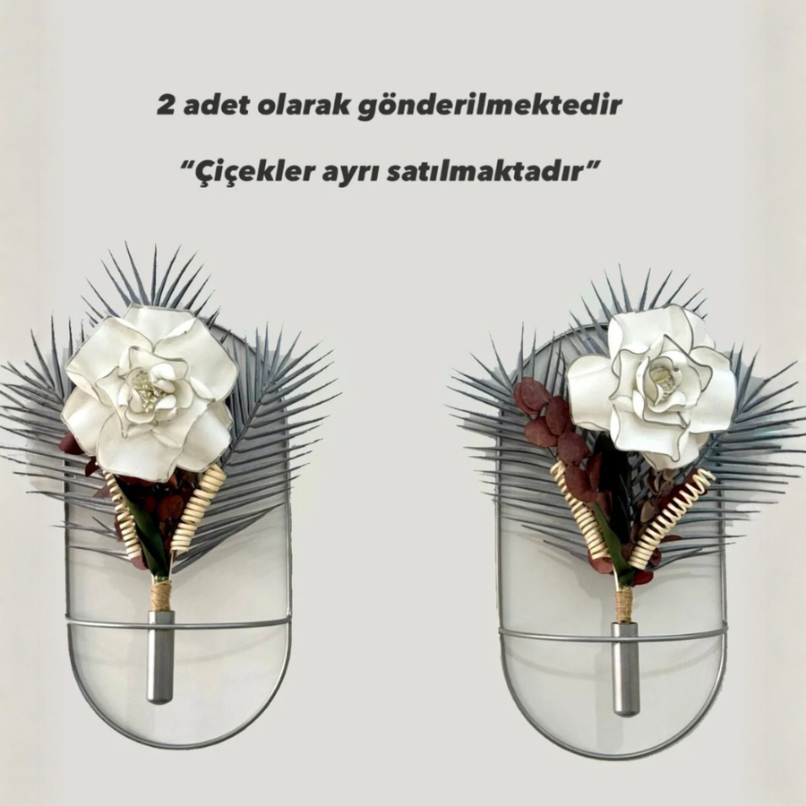 Dekor Çiçeklik 2 Adet (Çiçeksiz Gönderilmektedir)