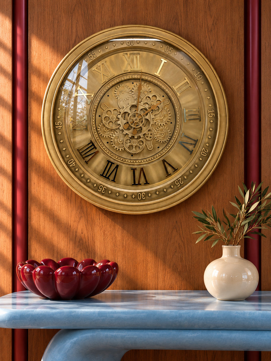 Metasery 60 cm Çarklı Duvar Saati – Model 01