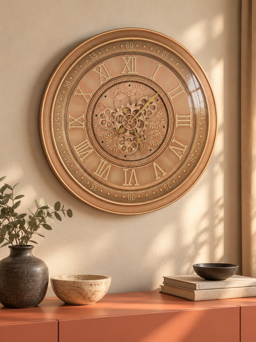 Metasery 60 cm Çarklı Duvar Saati – Model 07