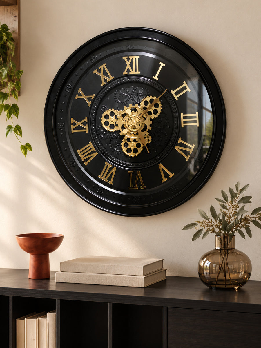 Metasery 60 cm Çarklı Duvar Saati – Model 09