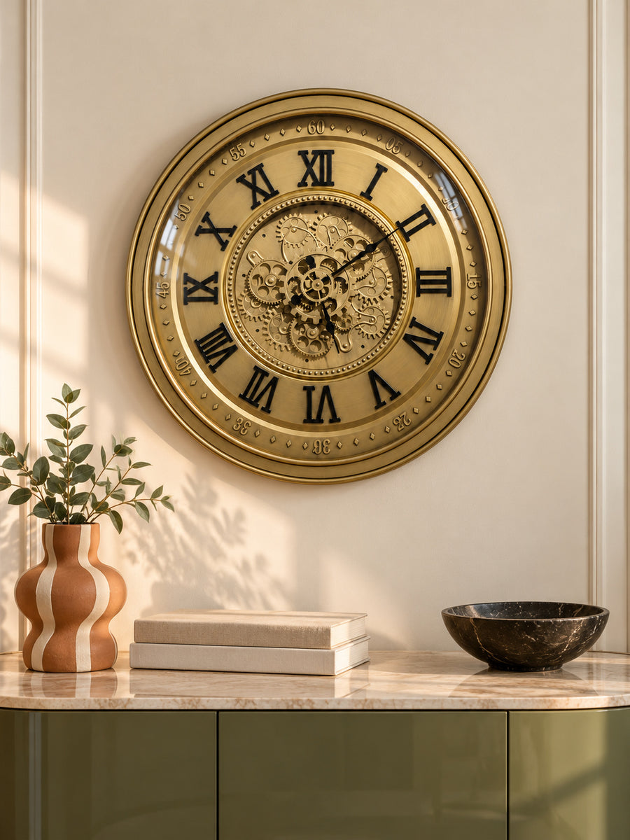 Metasery 60 cm Çarklı Duvar Saati – Model 11