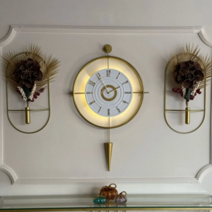 lavinya gold beyaz ledli exclusive duvar saati