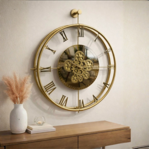 Home dönence gold Çarklı exclusive duvar saati