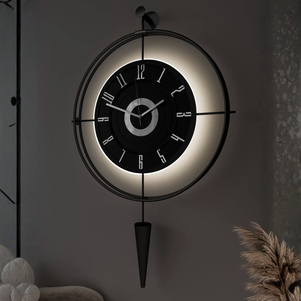 lavinya siyah kadran ledliexclusive black duvar saati lavinya siyah kadran ledliexclusive black duvar saati