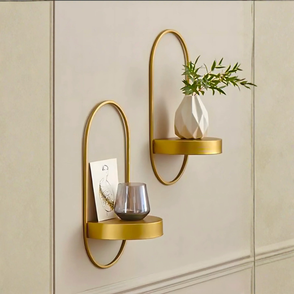 gold oval dekor duvar rafı modern metal gold oval dekor duvar rafı modern metal