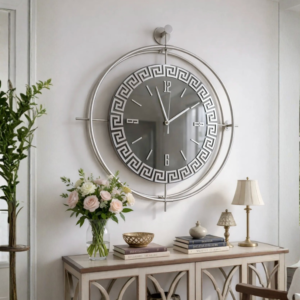 versay gümüş aynalı ledli exclusive duvar saati